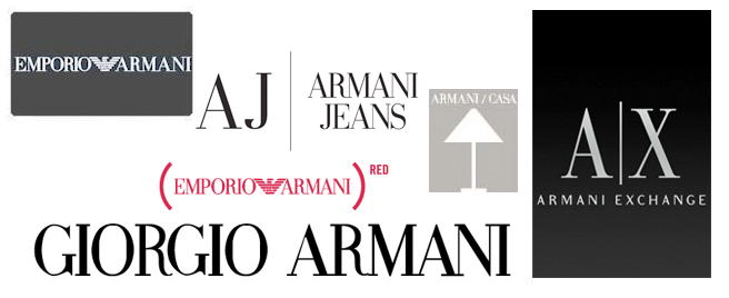difference between emporio armani and giorgio armani and armani exchange